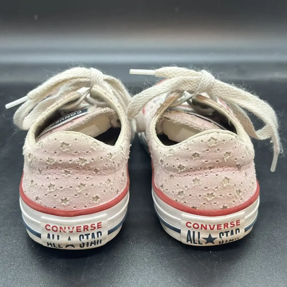 Converse all star low top pink stars junior size 11 casual school walking